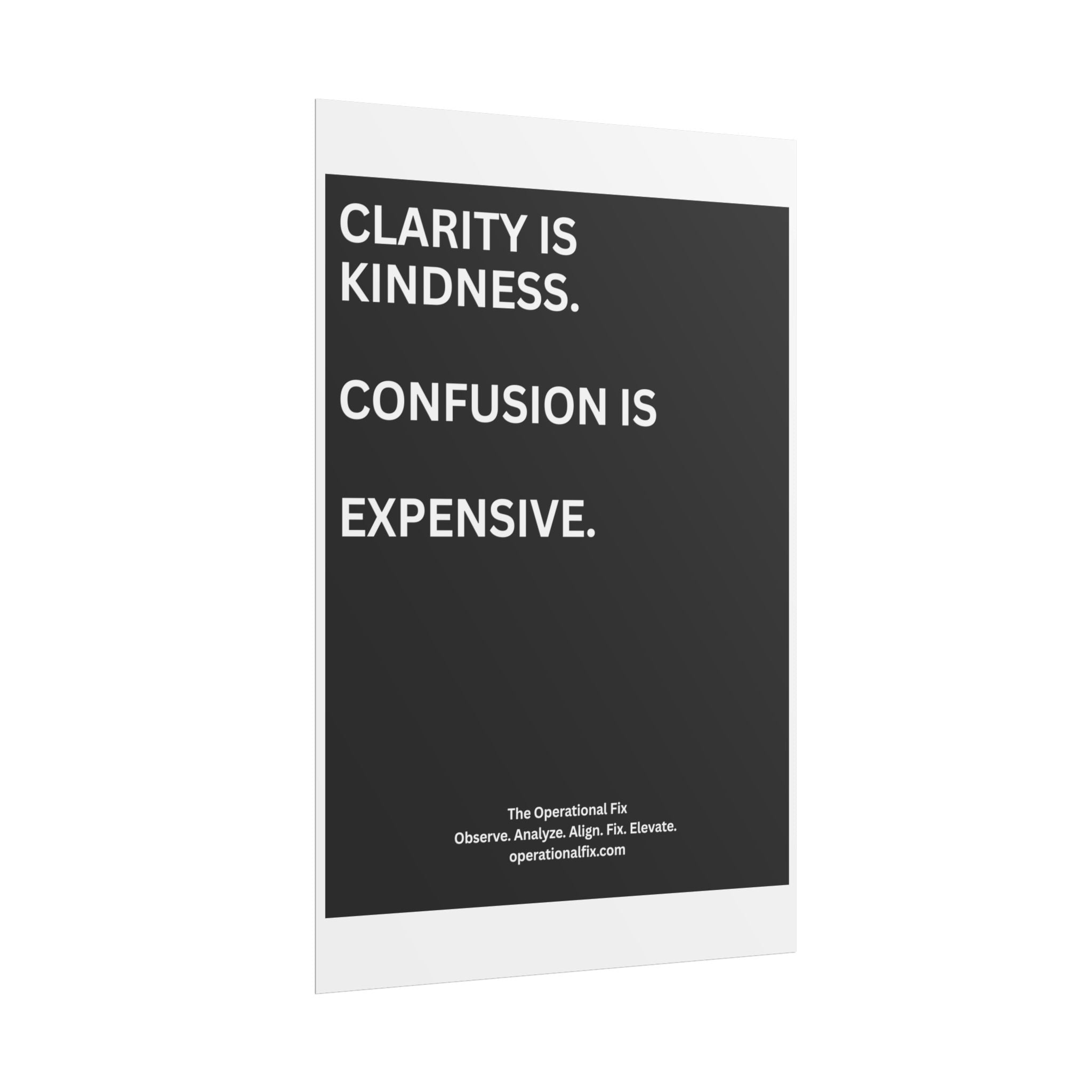 Statement Series No. 002 – Clarity Is Kindness™