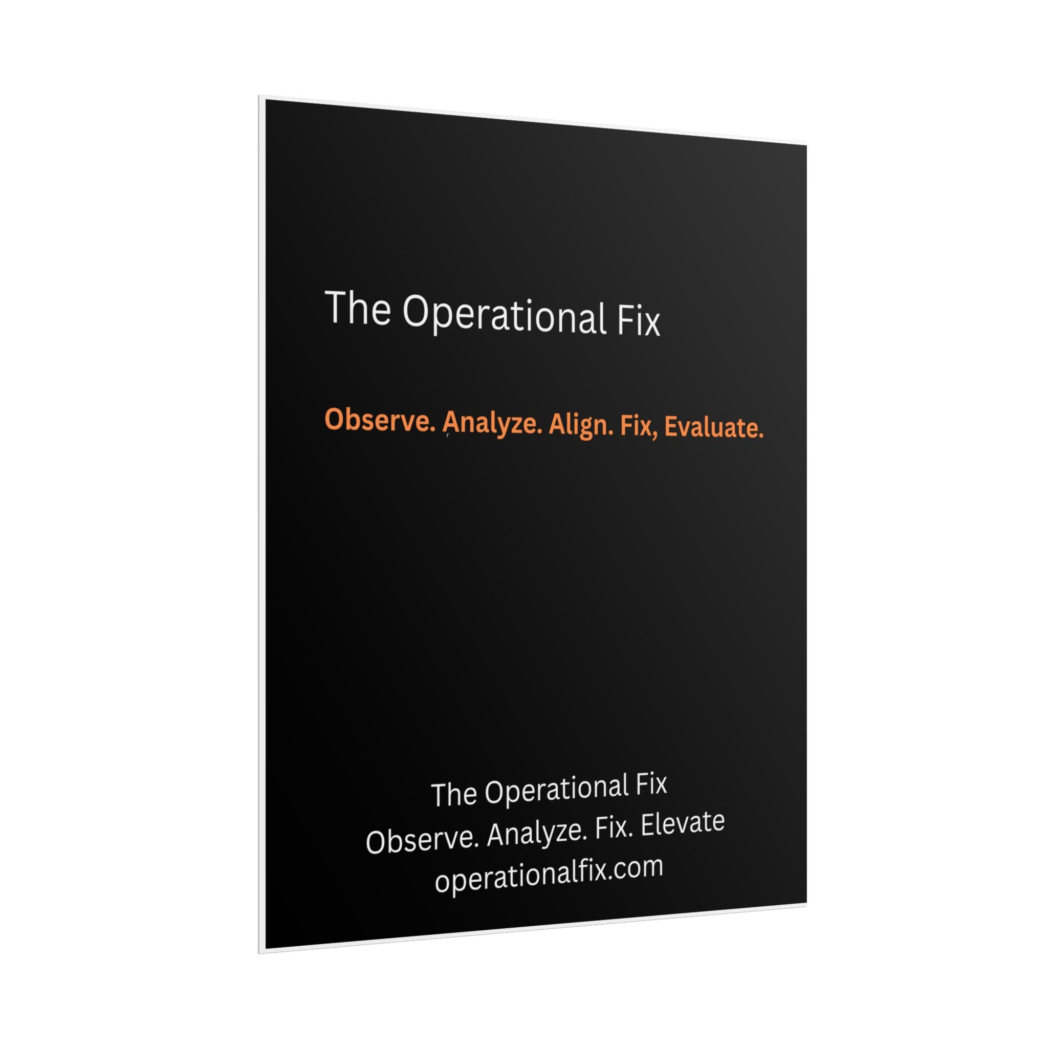 Statement Series No. 013 – The Operational Fix™