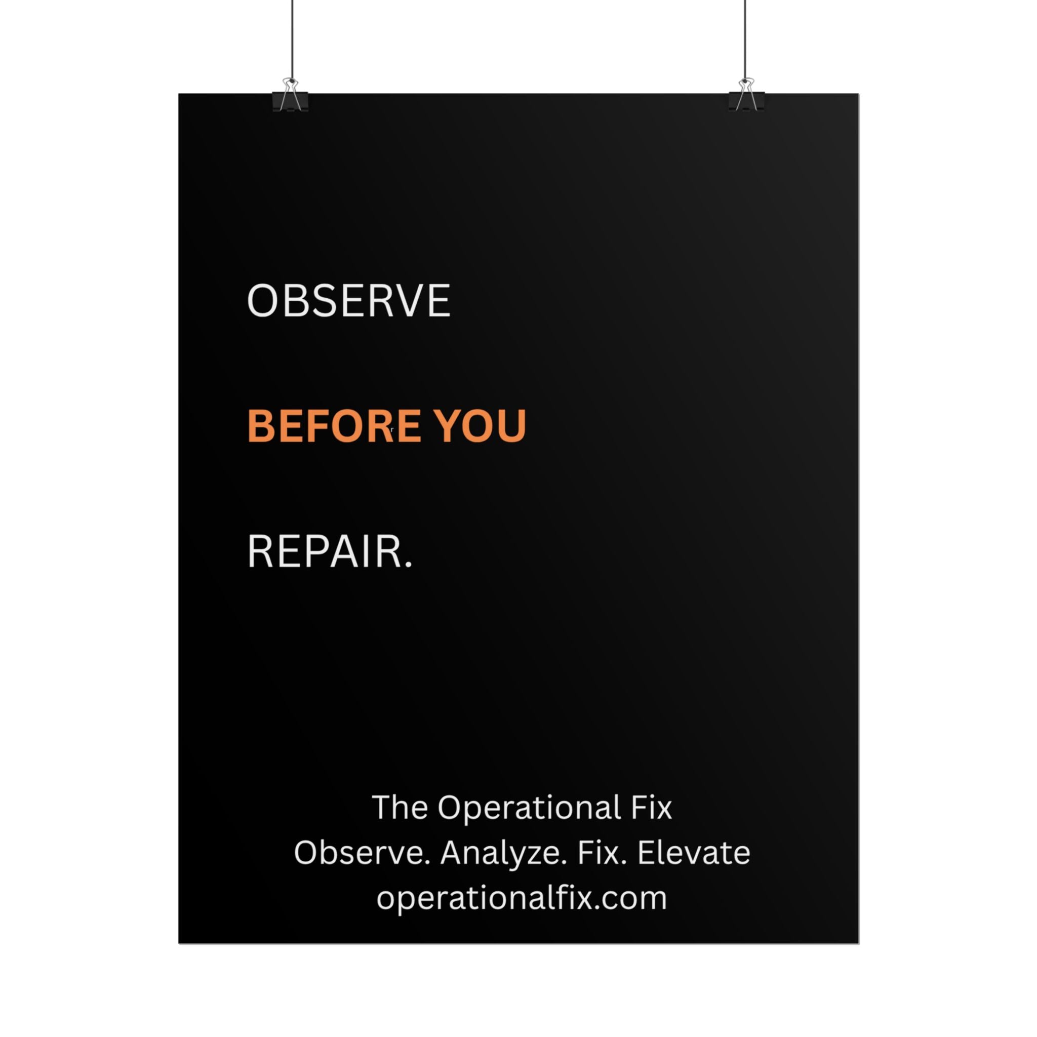 Statement Series No. 001 – Observe Before You Repair™ (Midnight)