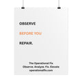 Statement Series No. 002 – Observe Before You Repair™ (White)